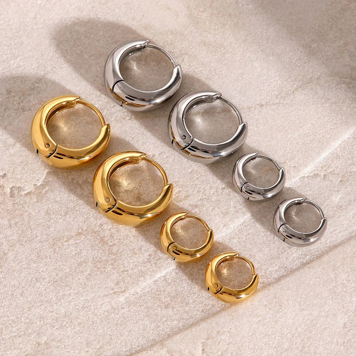 Women's High-grade Ins Stainless Steel Circle Earrings - Viexta