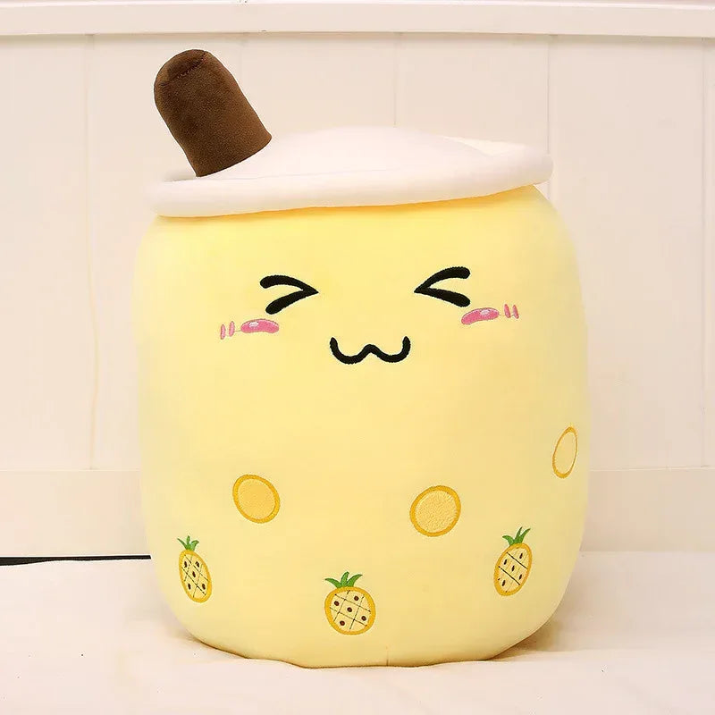 Fruit Drink Plush Stuffed Strawberry Boba Tea Cup Toy - Viexta