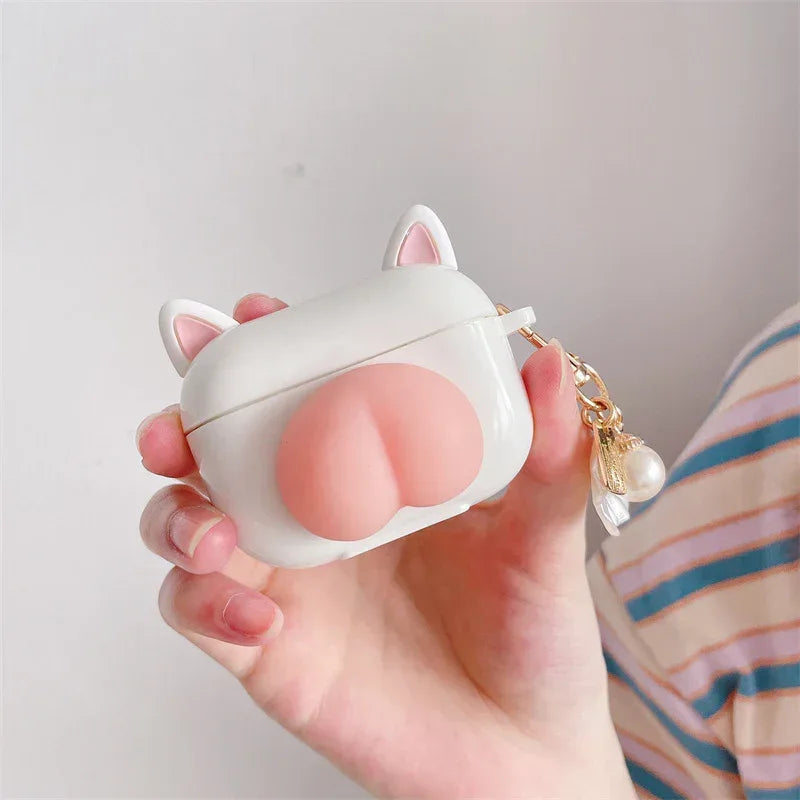 Kawaii Press Butt Stress Relieve Airpods Case - Viexta