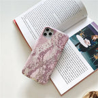 Girly pink gilded snakeskin iPhone case - Viexta