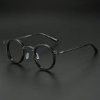 vintage-round-frame-glasses-frame-anti-blue-ray-plain-glasses - Viexta