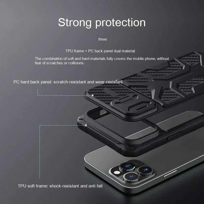 Lens Slide Anti-shock iPhone Case - Viexta