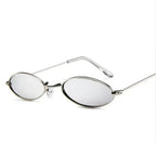 Metal Sunglasses Elliptical Sunglasses - Viexta