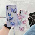 Candy acrylic glitter butterfly iPhone case - Viexta