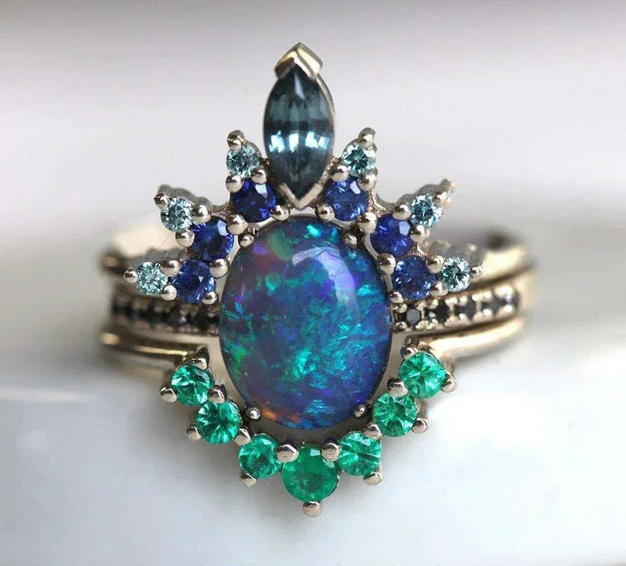 Peacock Blue Ring - Viexta