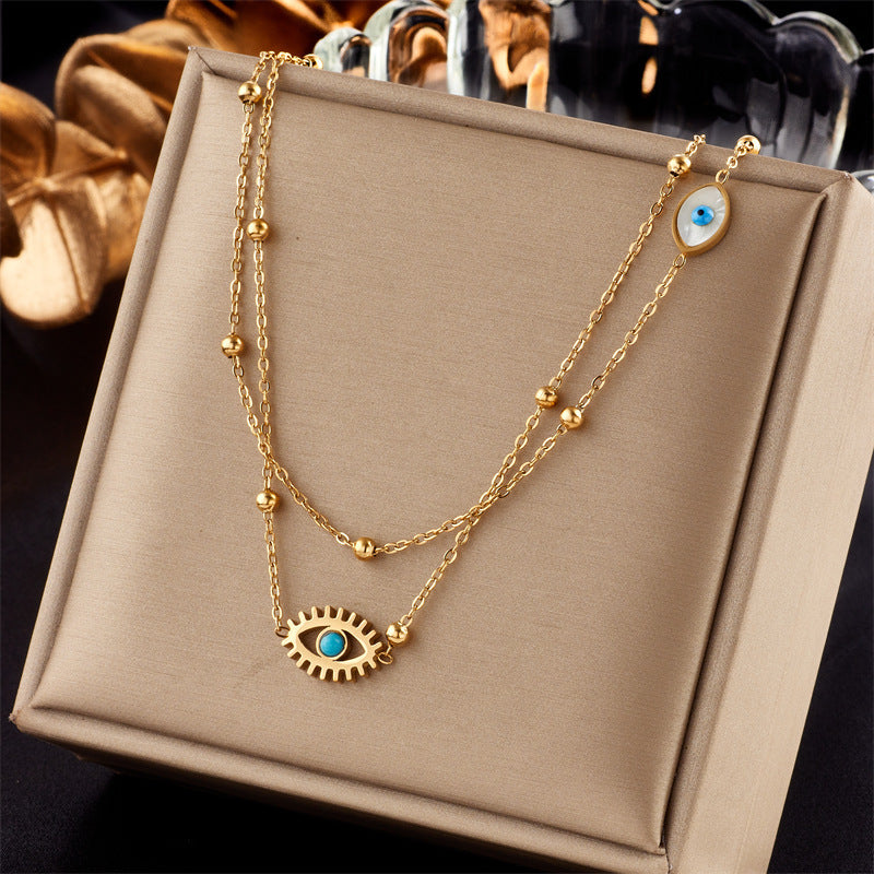 Evil-eye Double-layer Necklace