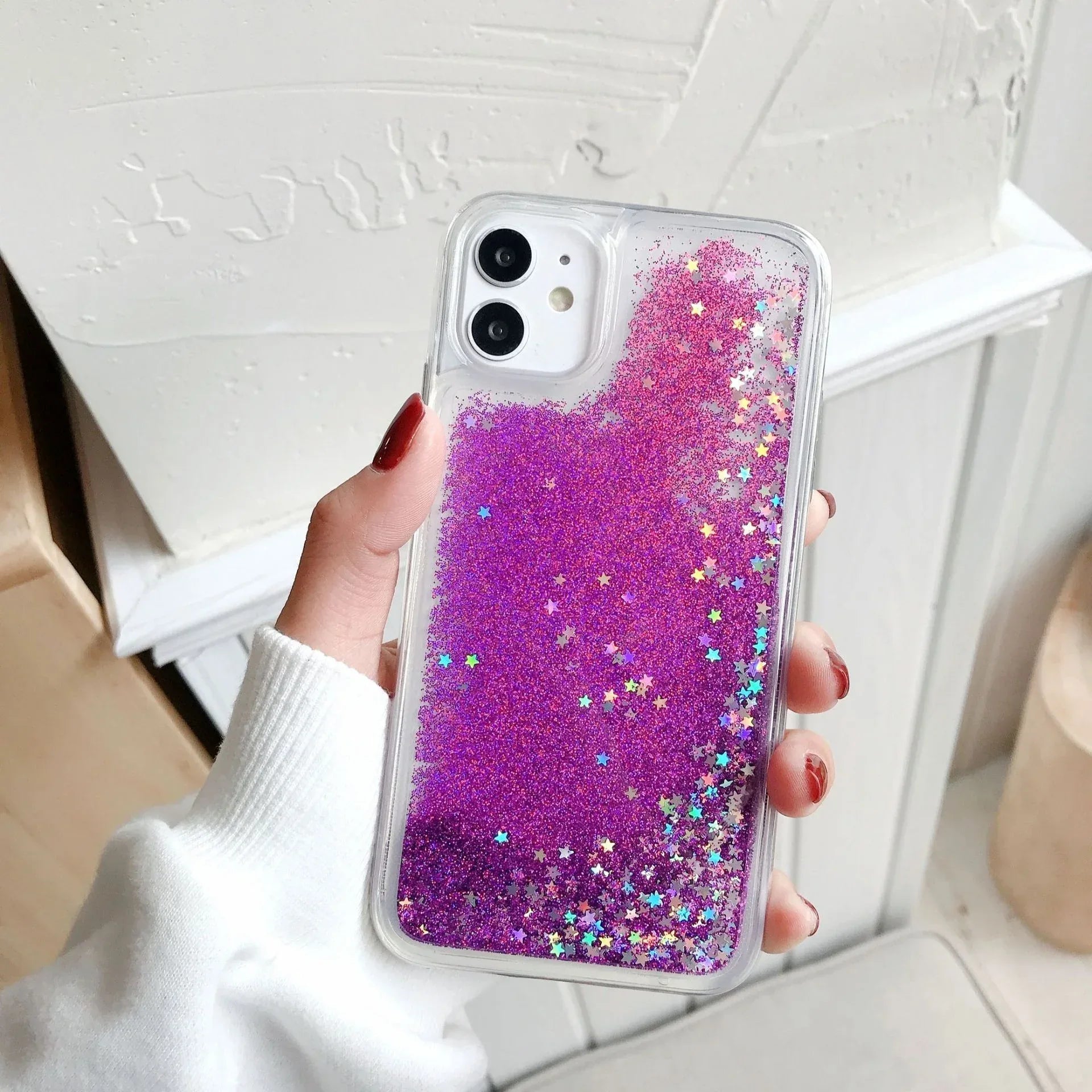 star-glitter-liquid-quicksand-iphone-case - Viexta
