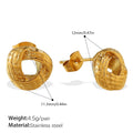 Retro Twist Knot Snake Pattern Stud Earrings