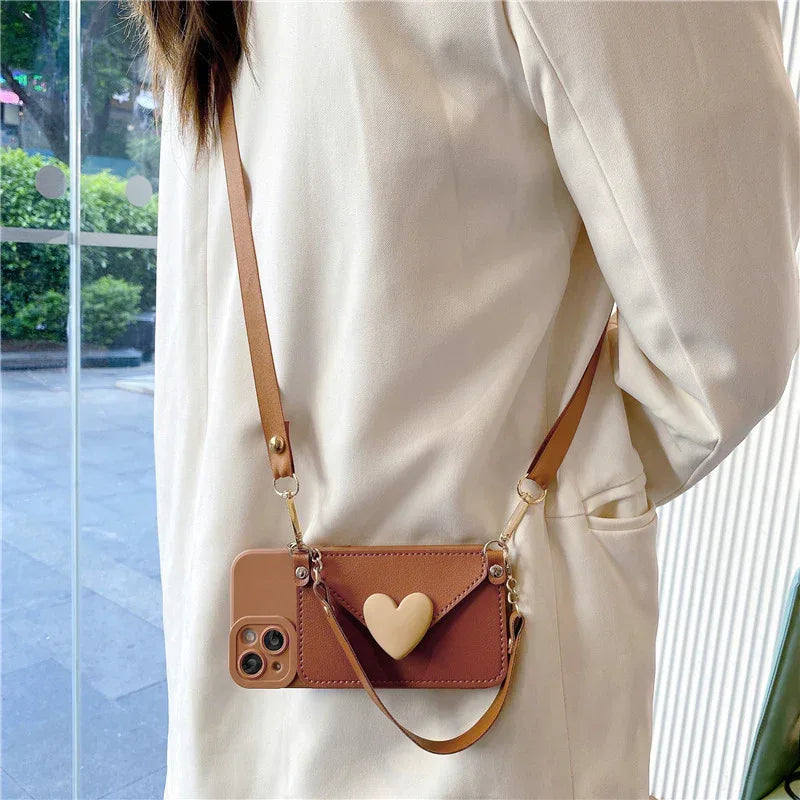 Milk Brown Love Coin Purse iPhone Case - Viexta