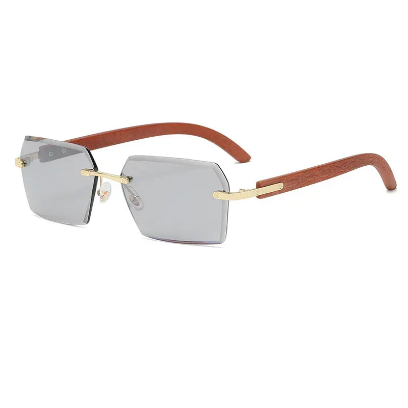 vintage-wood-grain-temples-cut-edge-sunglasses - Viexta
