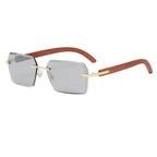 vintage-wood-grain-temples-cut-edge-sunglasses - Viexta