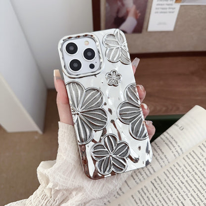 Electroplating Pleated Flower iPhone Case