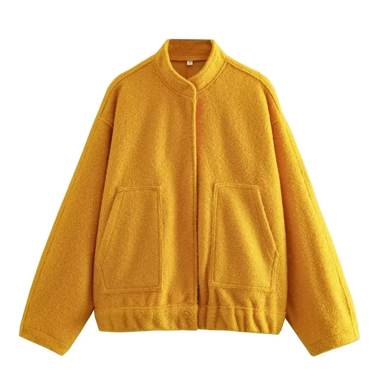 Loose Casual Street Stand Collar Pilot Buckle Jacket - Viexta