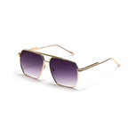 Retro Double Beam Large Frame Sunglasses - Viexta