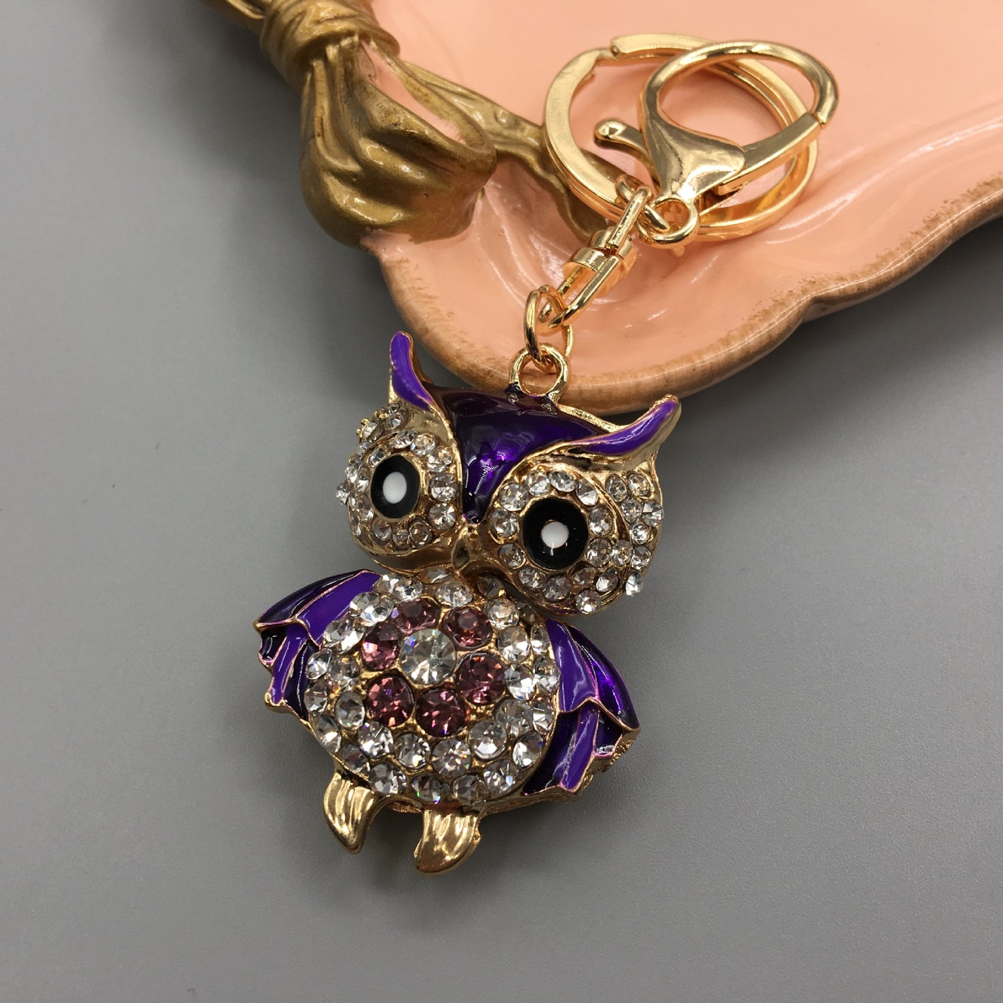 Owl Keychain Enamel Artware