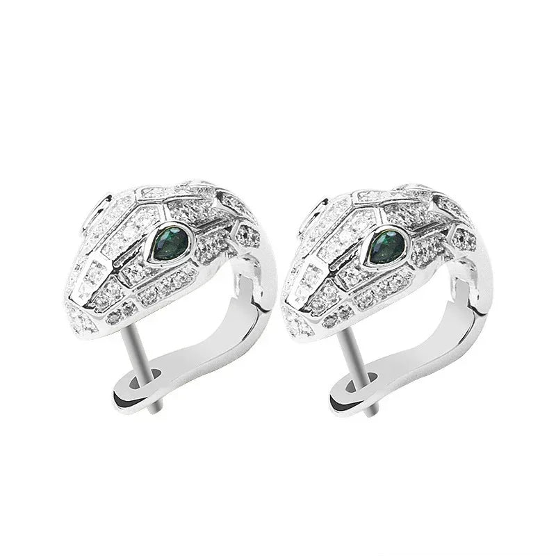 retro-mini-s925-sterling-silver-snake-earrings - Viexta