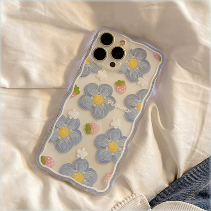 Flower iPhone Wavy edge case