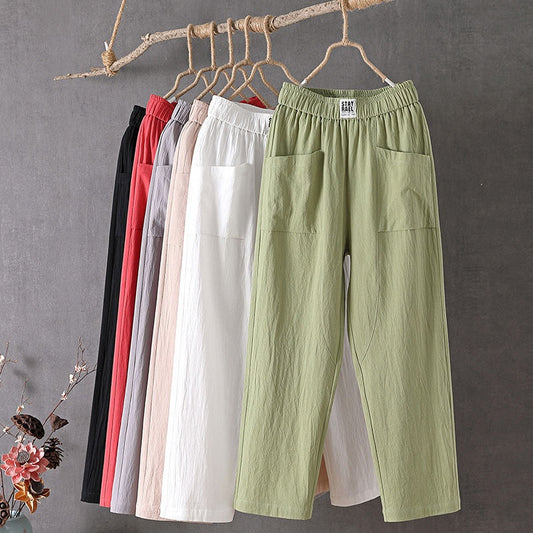 Cotton And Linen Casual Pants