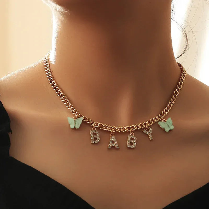 diamond-letter-baby-necklace - Viexta