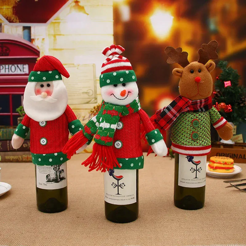 christmas-decorations-christmas-wine-bottle-socks - Viexta