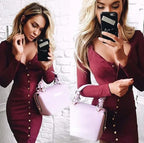 Spring Bodycon Long Sleeve Party Cocktail Dresses - Viexta