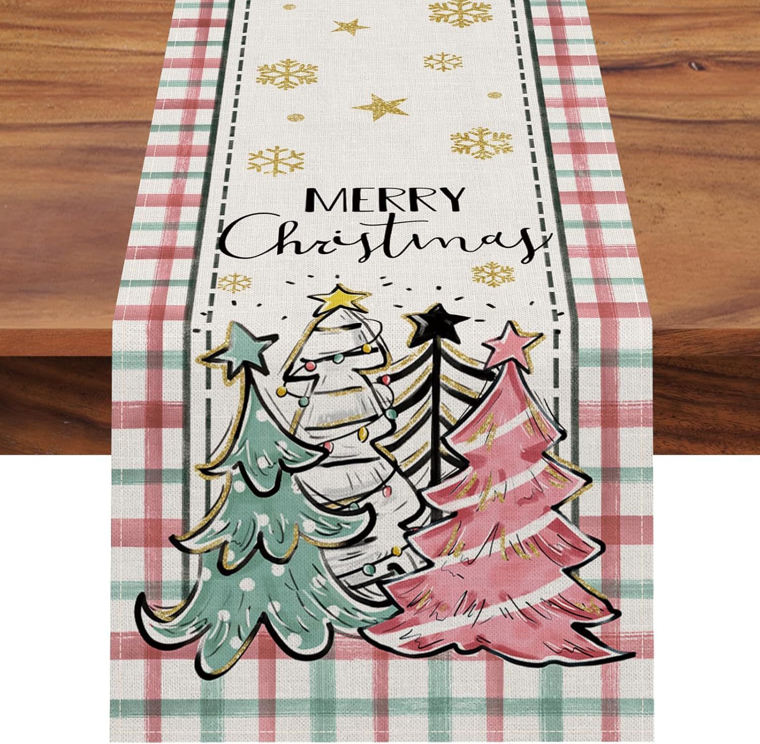 christmas-trees-merry-xmas-table-runner