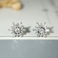 18k white gold diamond earrings - Viexta