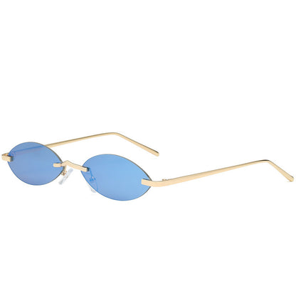 Elliptical metal sunglasses