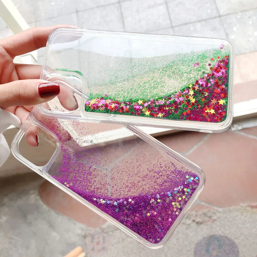 star-glitter-liquid-quicksand-iphone-case - Viexta