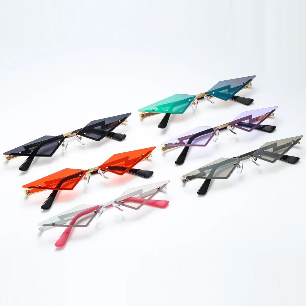 Fashion rimless sunglasses for women - Viexta