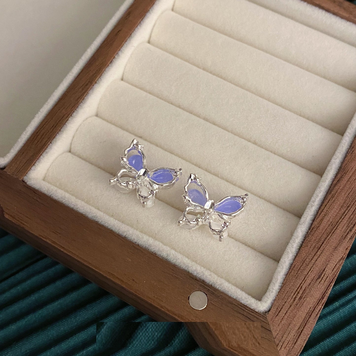 Fairy Butterfly Opal Stone Ear Studs