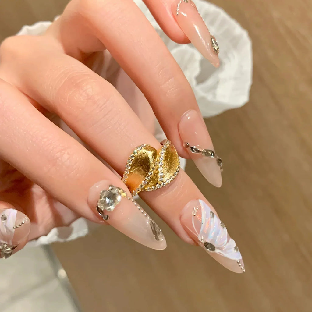 Antique Brushed Leaves Ring - Viexta