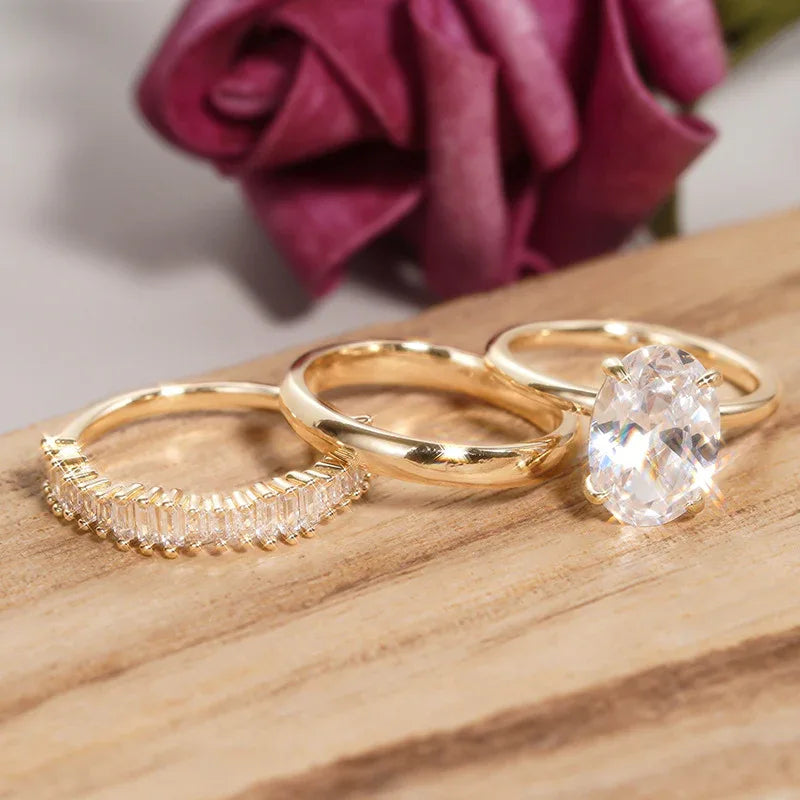 Huitan Shiny Ring Set