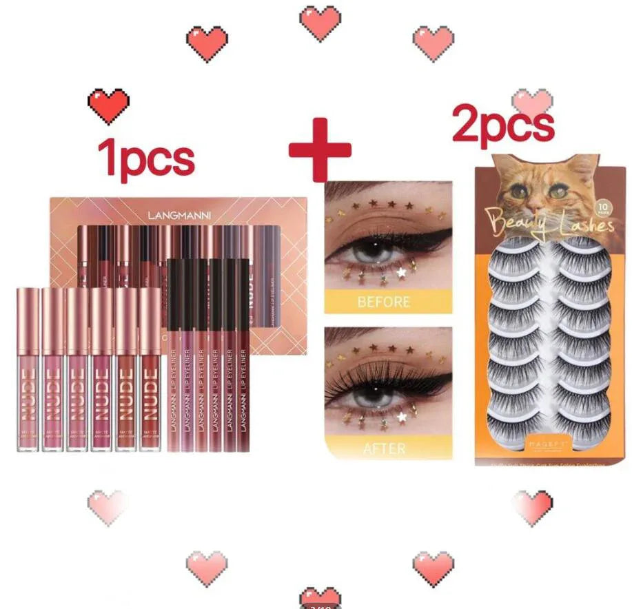 Lip Liner And Lipstick Makeup 12 Pcs set
