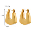 Gold Chunky Cabled Earrings