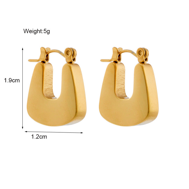 Gold Chunky Cabled Earrings