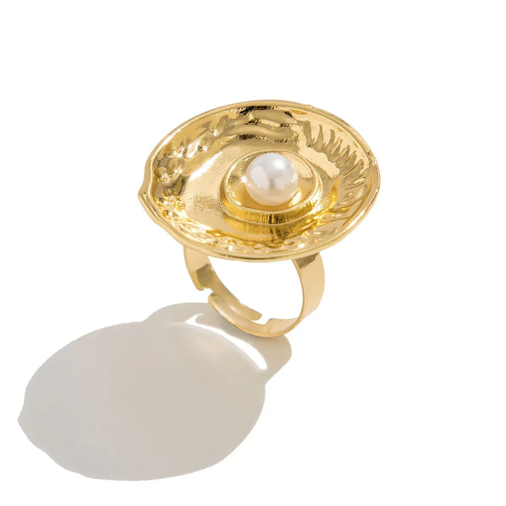 fashion-inlaid-pearl-flower-ring - Viexta