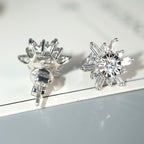 18k white gold diamond earrings