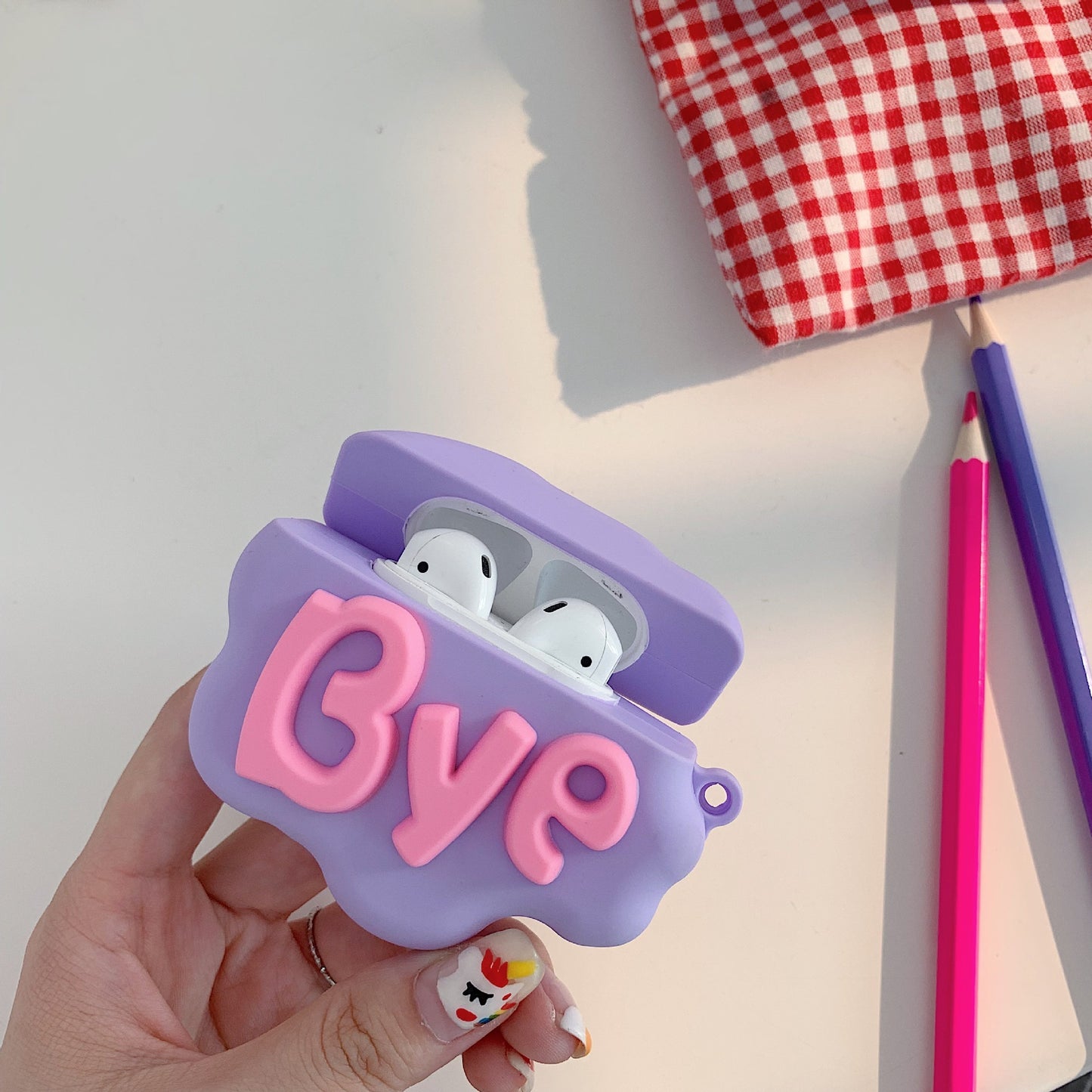 HI BYE Cloud  3D IPHONE AirPods Case