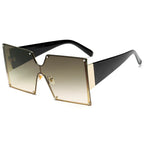 Big Frame Rimless Sunglasses - Viexta