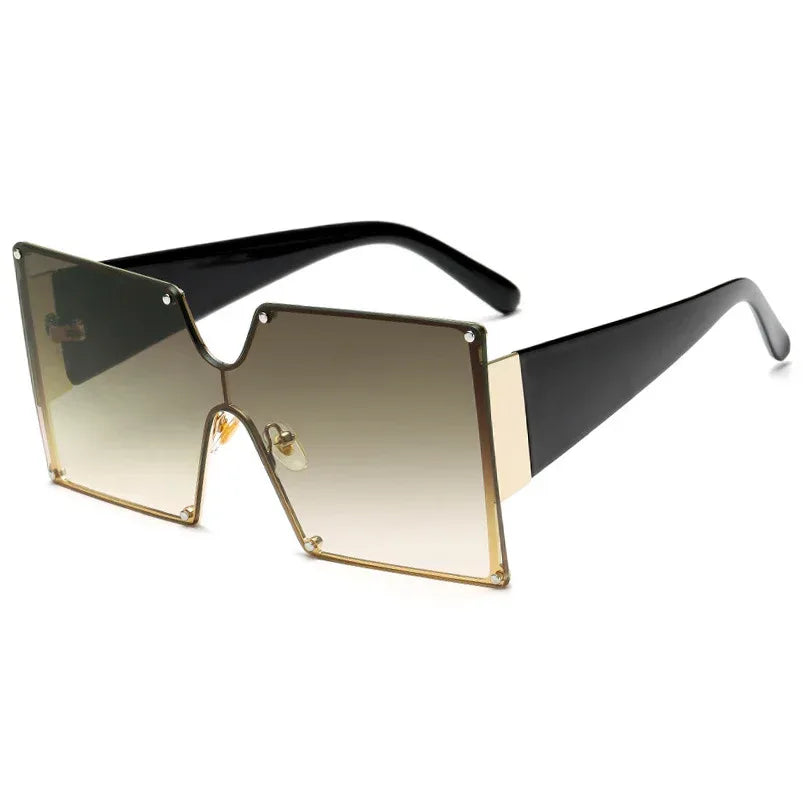 Big Frame Rimless Sunglasses - Viexta