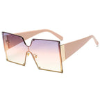 Big Frame Rimless Sunglasses - Viexta
