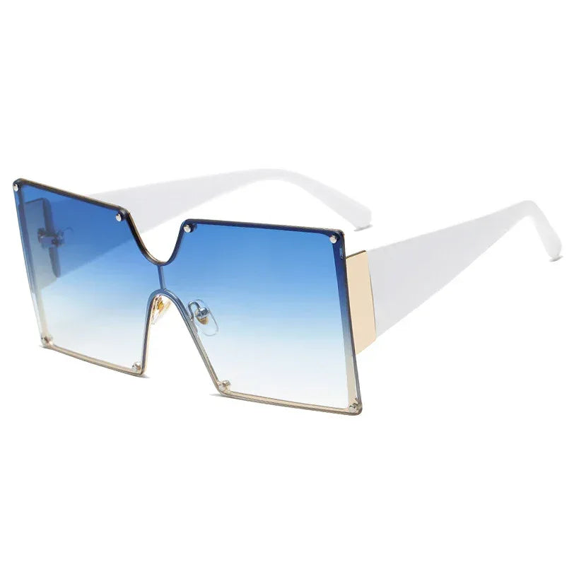 Big Frame Rimless Sunglasses - Viexta