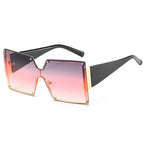 Big Frame Rimless Sunglasses - Viexta
