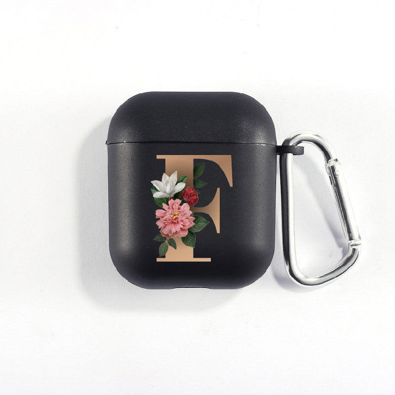 26 Alphabet Flower Airpods Cover