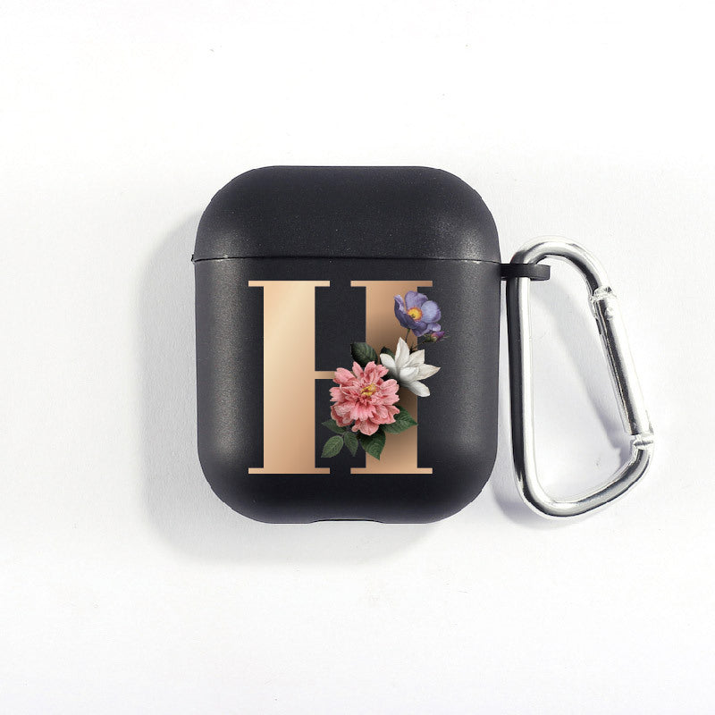 26 Alphabet Flower Airpods Cover