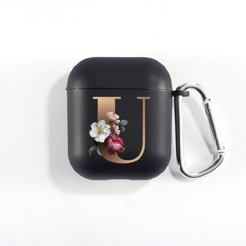 26 Alphabet Flower Airpods Cover