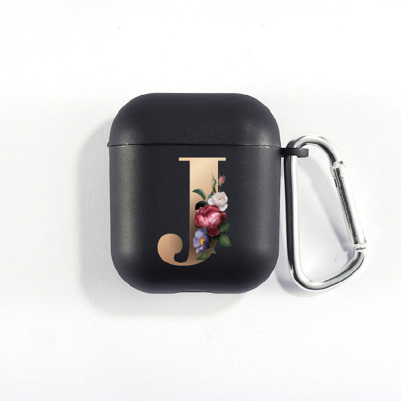 26 Alphabet Flower Airpods Cover