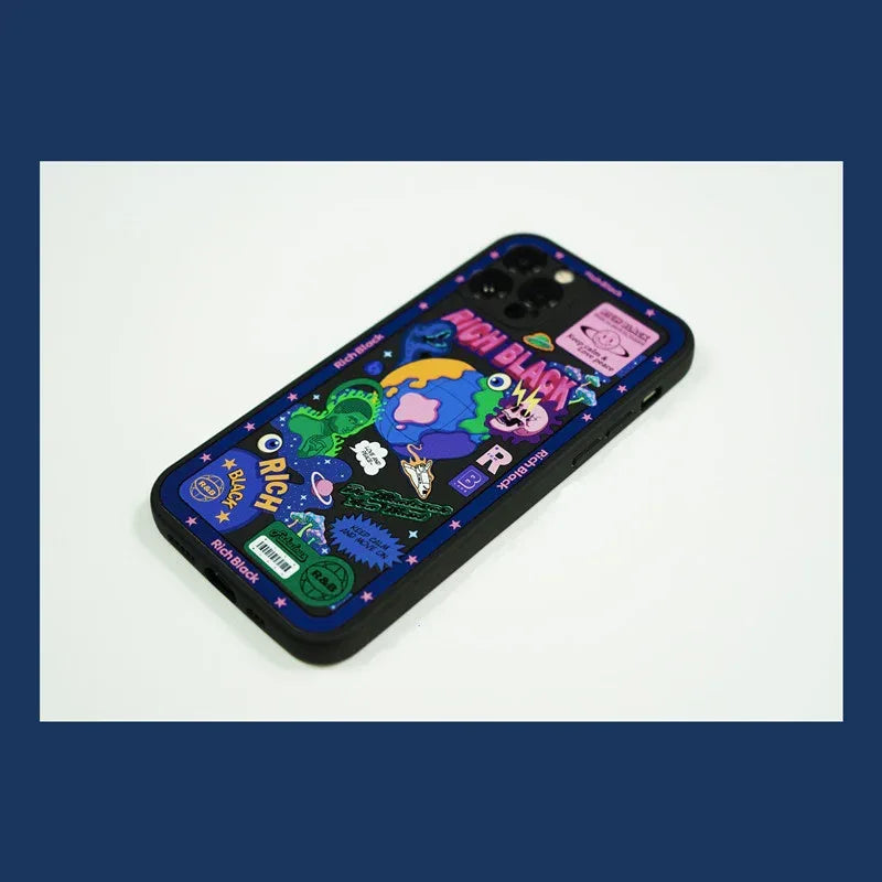 Party Black Right Angle iPhone Case - Viexta