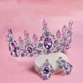 Vintage Crown Earrings Set Hair Accessories - Viexta